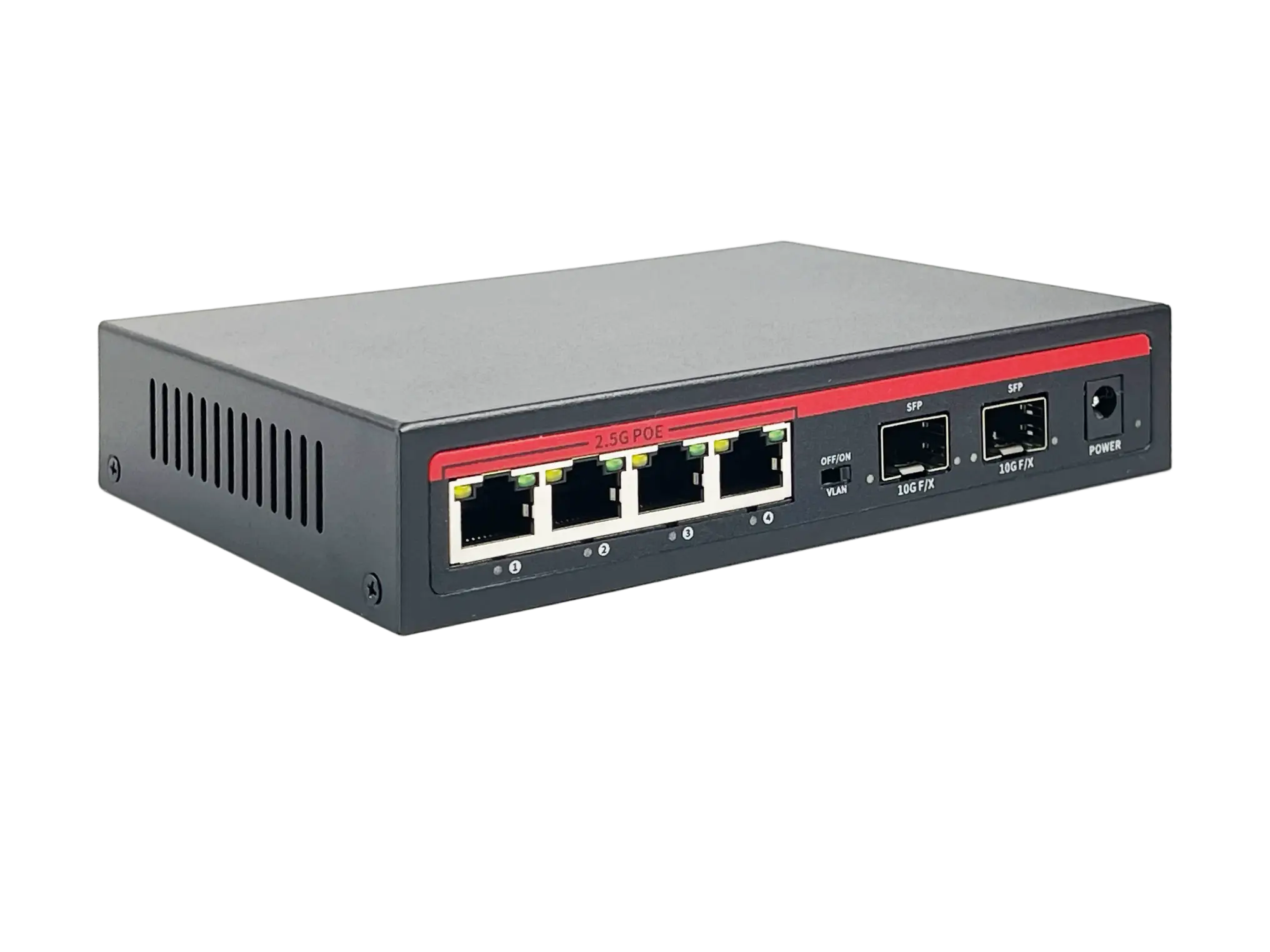 Коммутатор BZ-SW-UG-4EP2X, 4 порта 2.5Гбит/с, 2 порта SFP+ 10Гбит/с, PoE