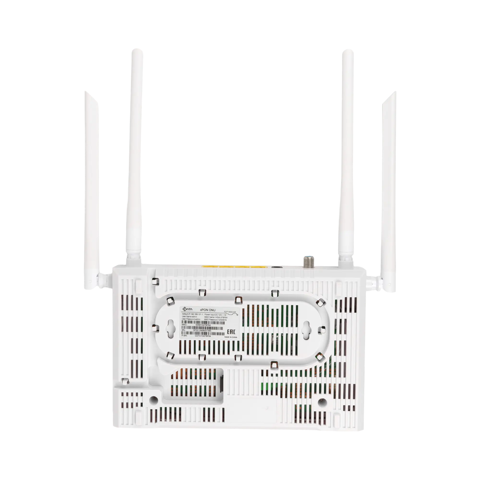 Абонентский терминал ONT xPON C-DATA FD714GD-AX, 4xGE RJ-45, RF, AC1200, SC/APC