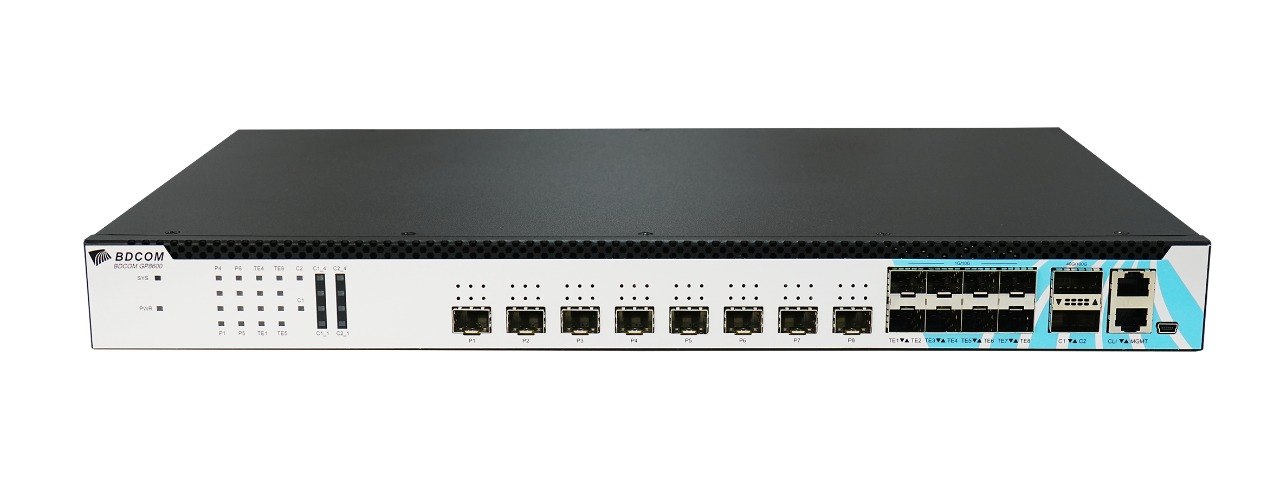 Оптический линейный терминал OLT Combo BDCOM GP8600-08CP-2AC, 8 портов XG(S)PON&GPON, 2AC