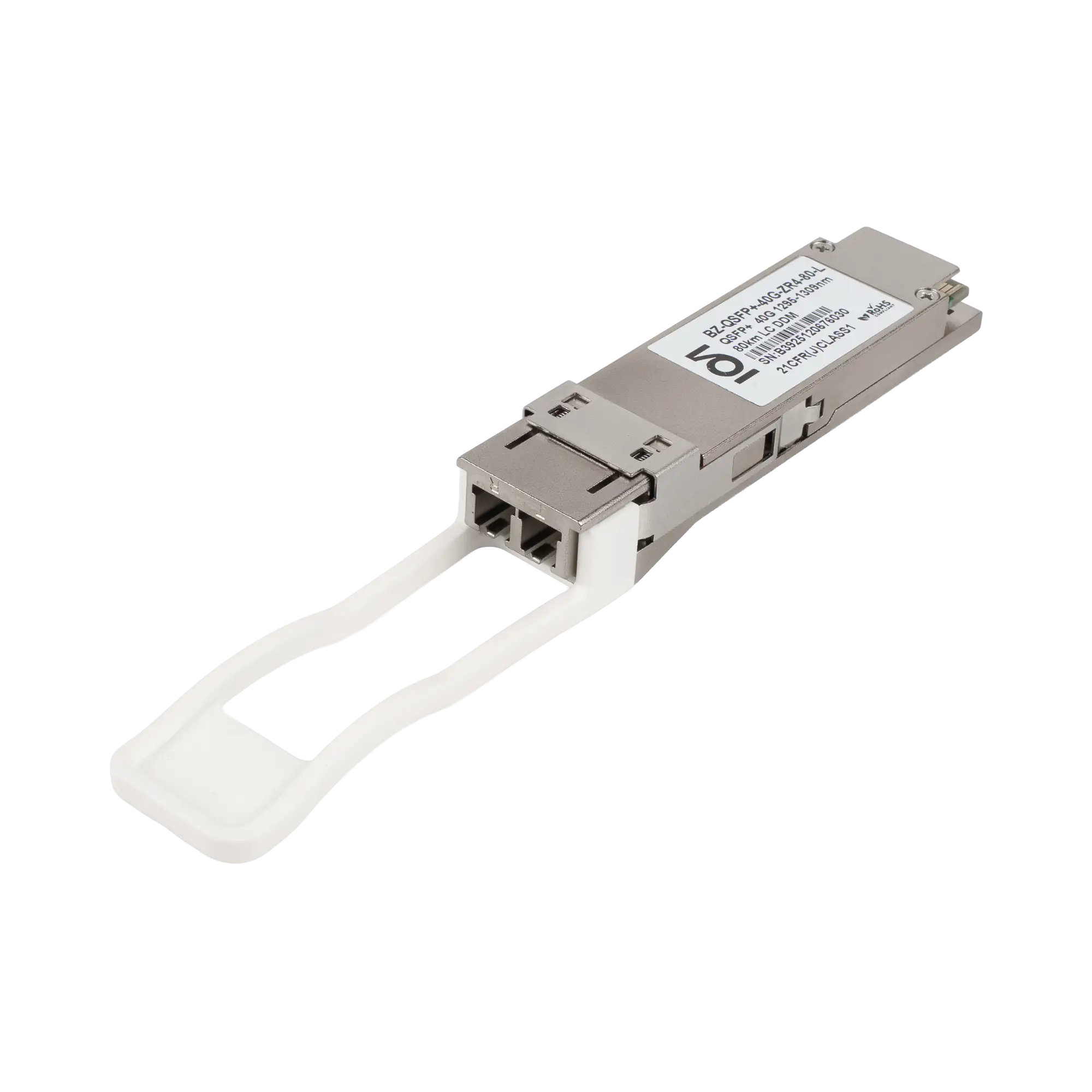 Модуль QSFP+, 40Gb, дальность 80 км, 1310 нм, 2LC