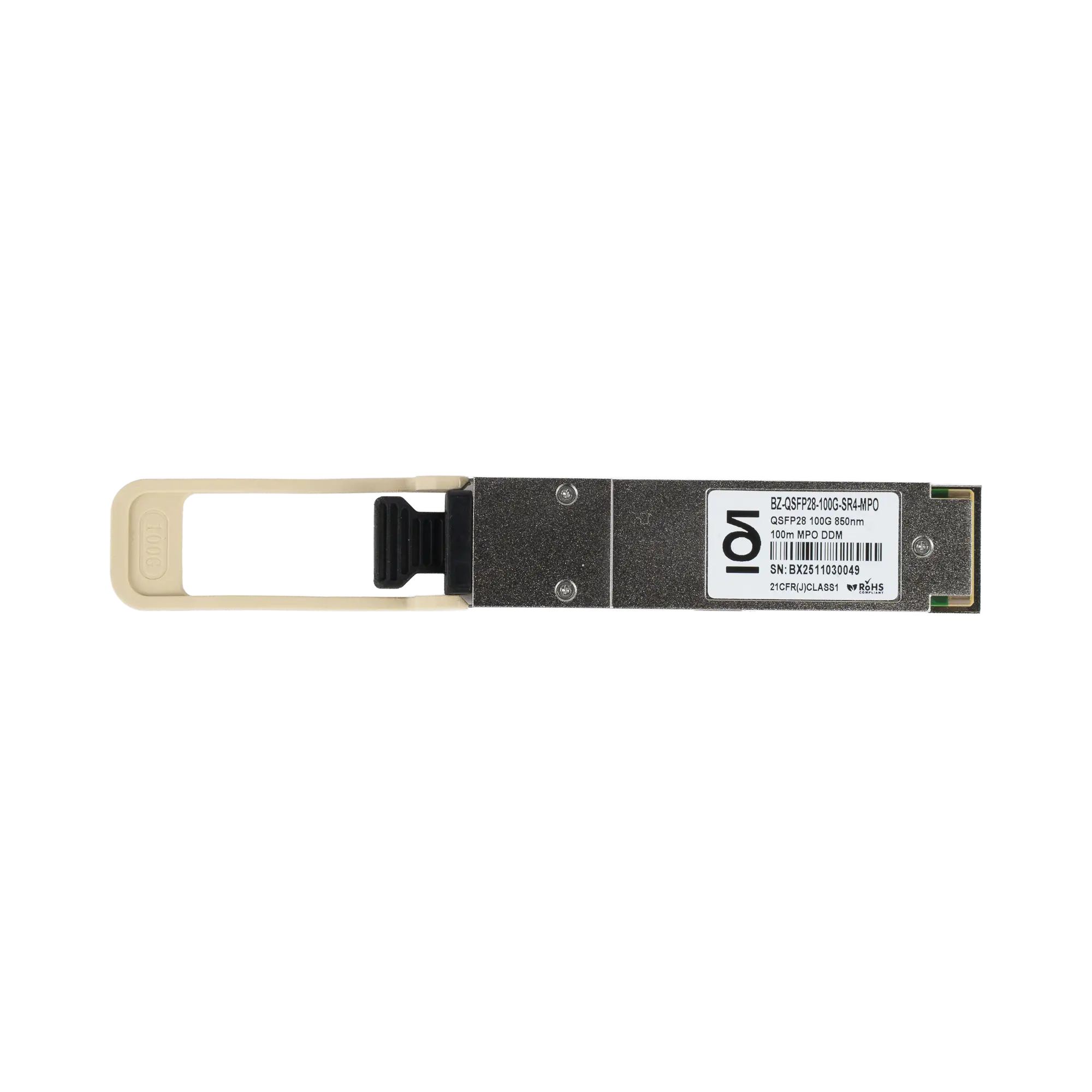 Модуль QSFP28, 100Gb, дальность 100 м, 850 нм, MPO