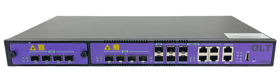 Оптический линейный терминал OLT GPON C-DATA FD1608E-C1-2AC, 4+4 порта GPON, 2AC
