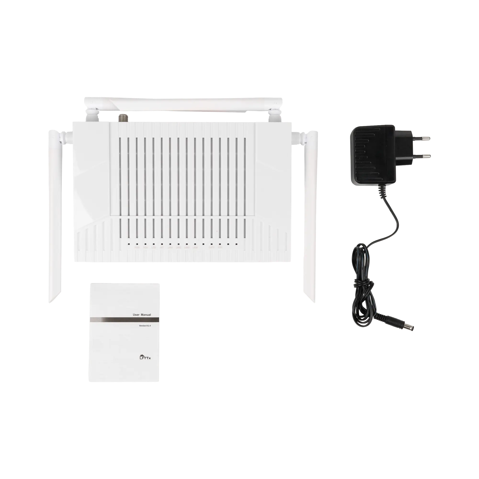 Абонентский терминал ONT xPON C-DATA FD714GD-AX, 4xGE RJ-45, RF, AC1200, SC/APC