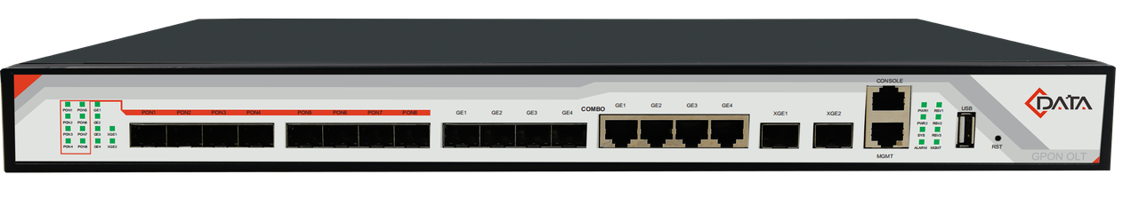 Оптический линейный терминал OLT GPON C-DATA FD1608S-B0, 8 портов PON, BBU+1AC+1DC