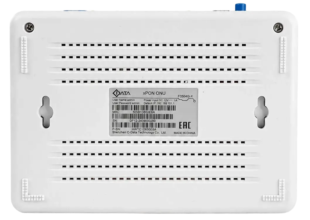 Абонентский терминал ONT xPON C-DATA FD504G-X, 4xGE RJ-45, SC/UPC