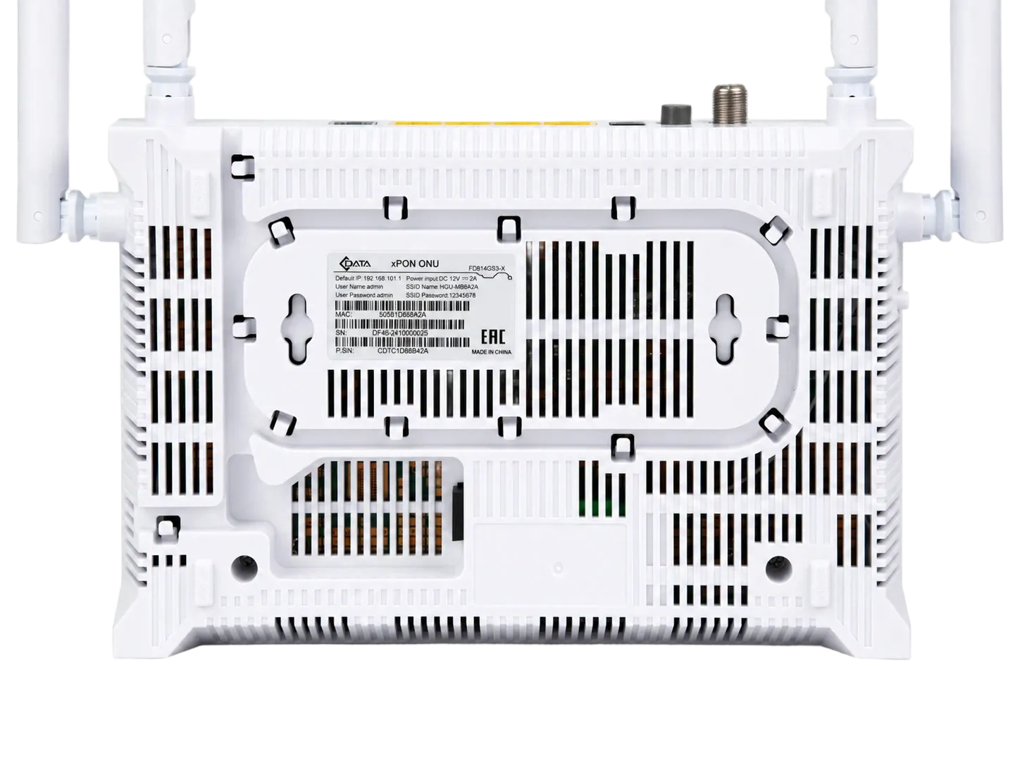 Абонентский терминал ONT xPON C-DATA FD814GS3-X, 4xGE RJ-45, 1xPOTS, RF, AX3000, SC/APC