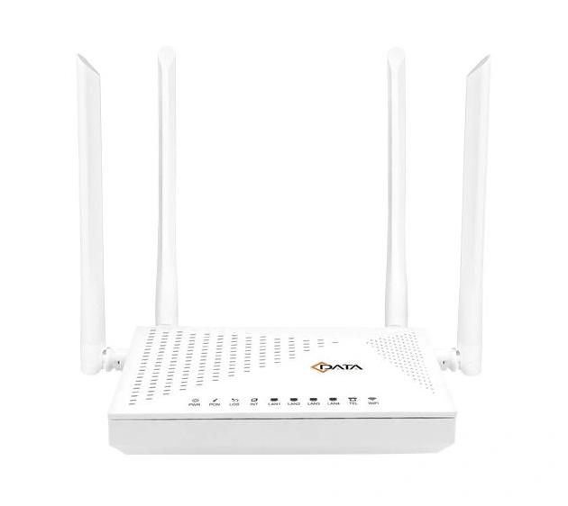 Абонентский терминал ONT xPON C-DATA FD814GD-X, 4xGE RJ-45, 1xPOTS, RF, AC1200, SC/APC