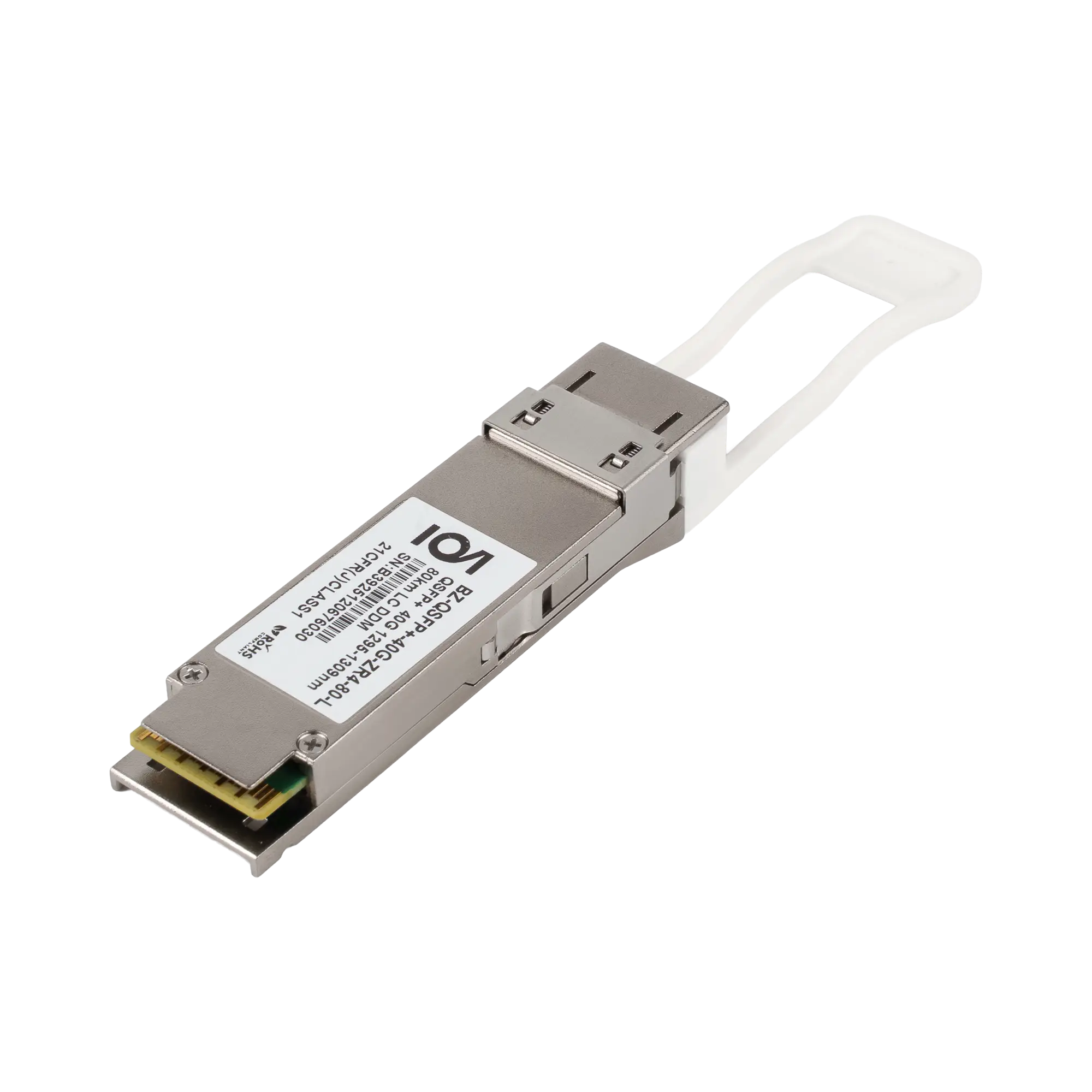 Модуль QSFP+, 40Gb, дальность 80 км, 1310 нм, 2LC