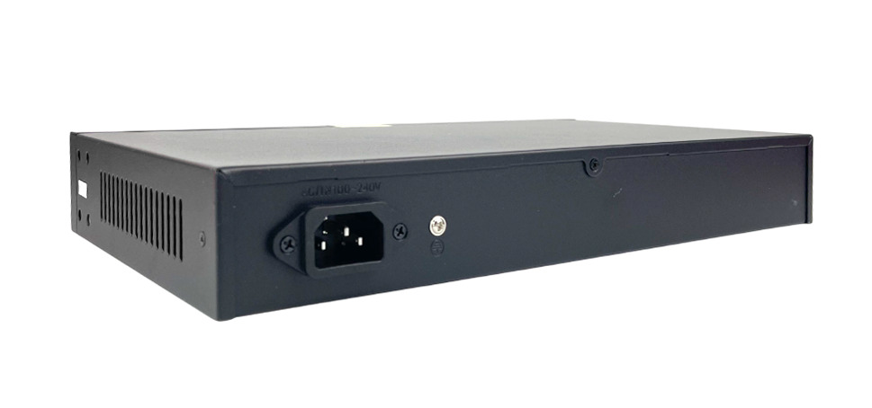Коммутатор BZ-SW-UF-24P2TNS, 24 порта 100Мбит/с, 2 порта RJ45 1Гбит/с, PoE