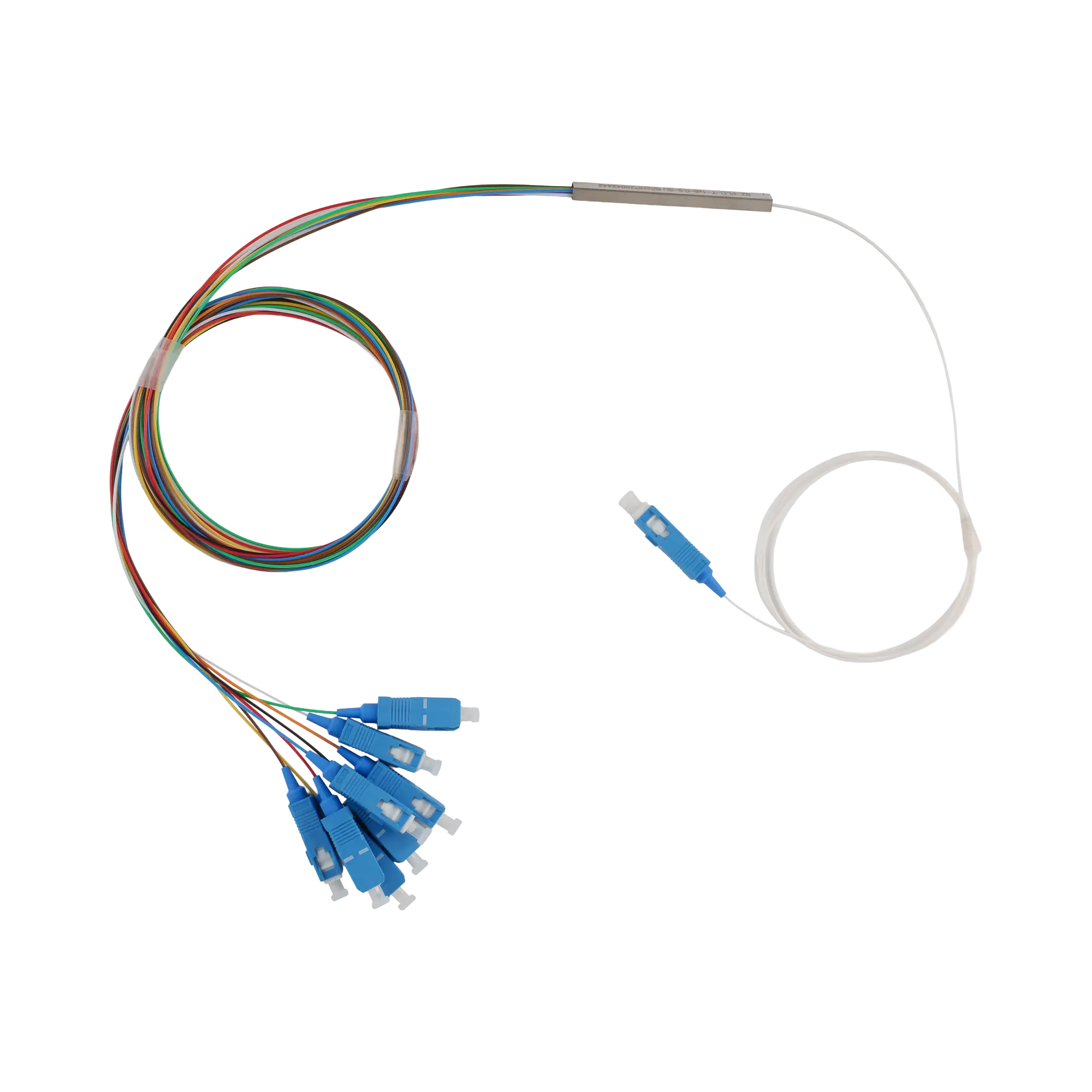 Сплиттер оптический BZ-PLC-T-1x8-0.9-SU (PLC, Steel Tube, 1x8, 0.9мм, SC/UPC)
