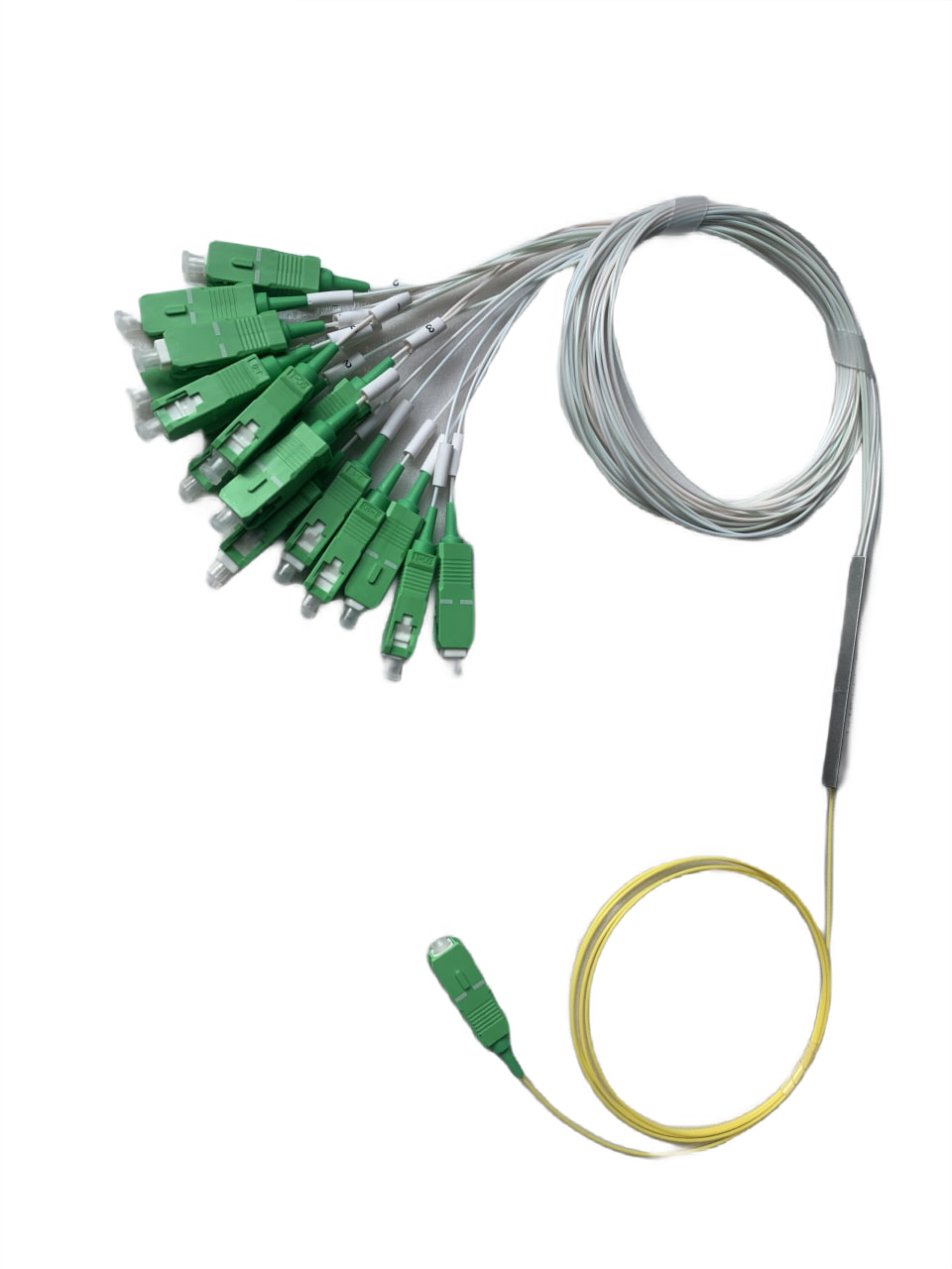 Сплиттер оптический BZ-PLC-T-1x16-0.9-SA (PLC, steel tube, 1x16, SM 0.9, SC/APC)