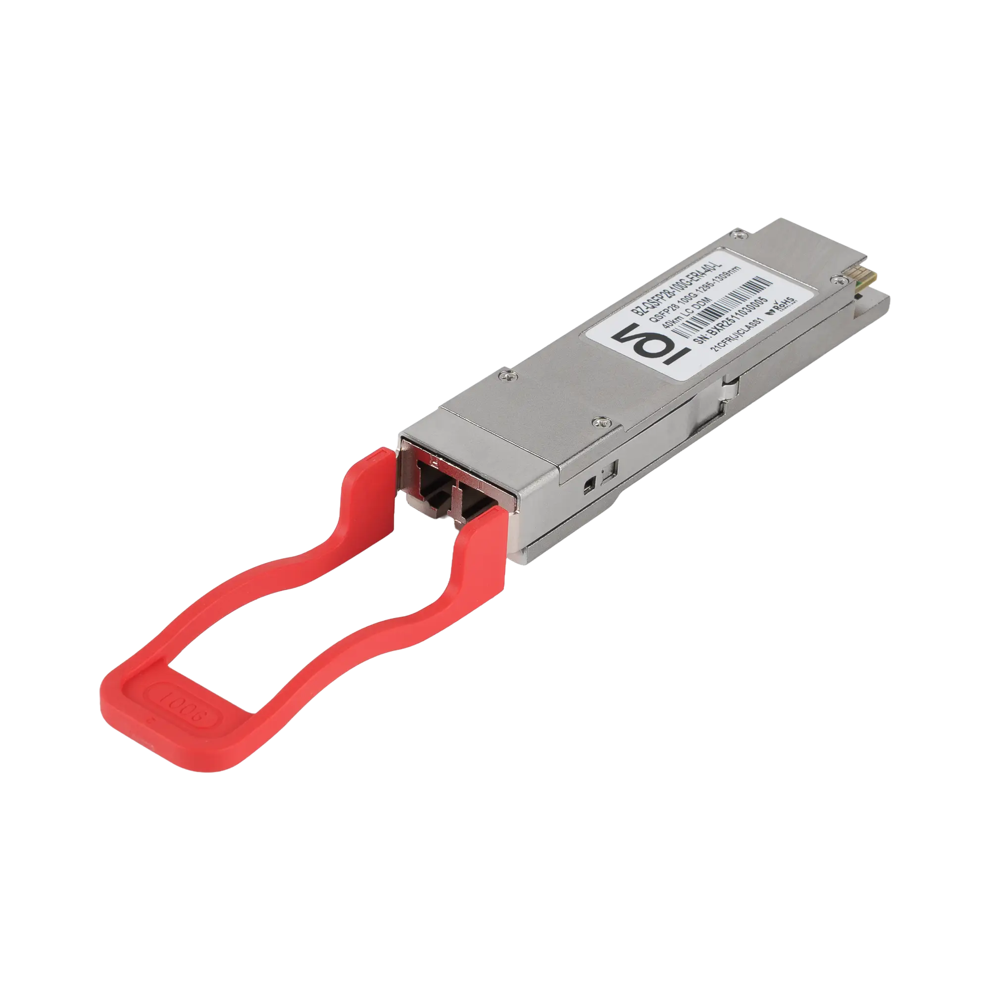 Модуль QSFP28, 100Gb, дальность 40 км, 1310 нм, 2LC, ER4
