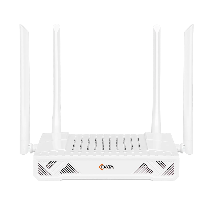 Абонентский терминал ONT xPON C-DATA FD614GS1-X, 4xGE RJ-45, 1xPOTS, AX1500, SC/UPC