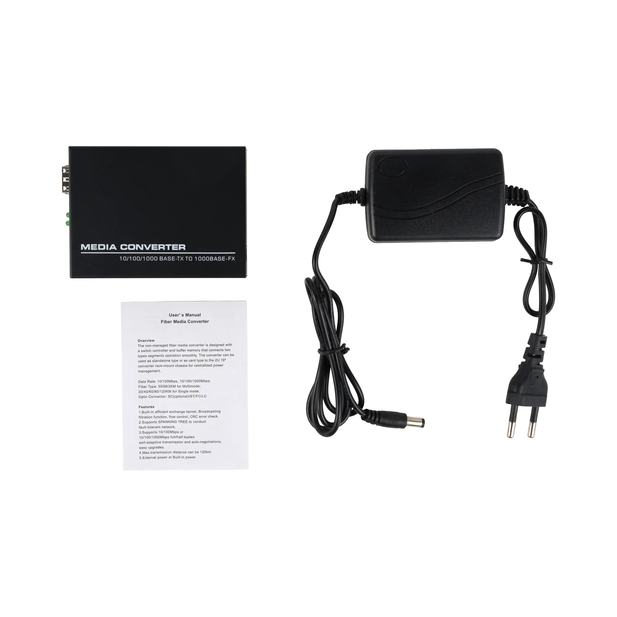Медиаконвертер, 1G, SFP в RJ45