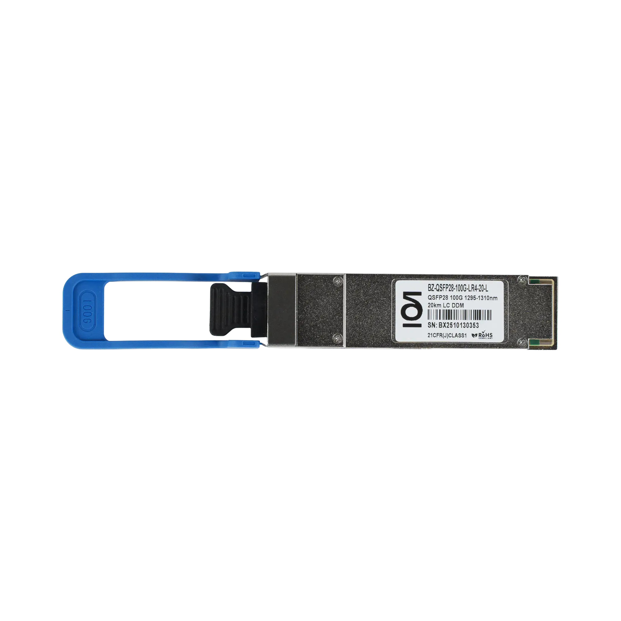 Модуль QSFP28, 100Gb, дальность 20 км, 1310nm, 2LC