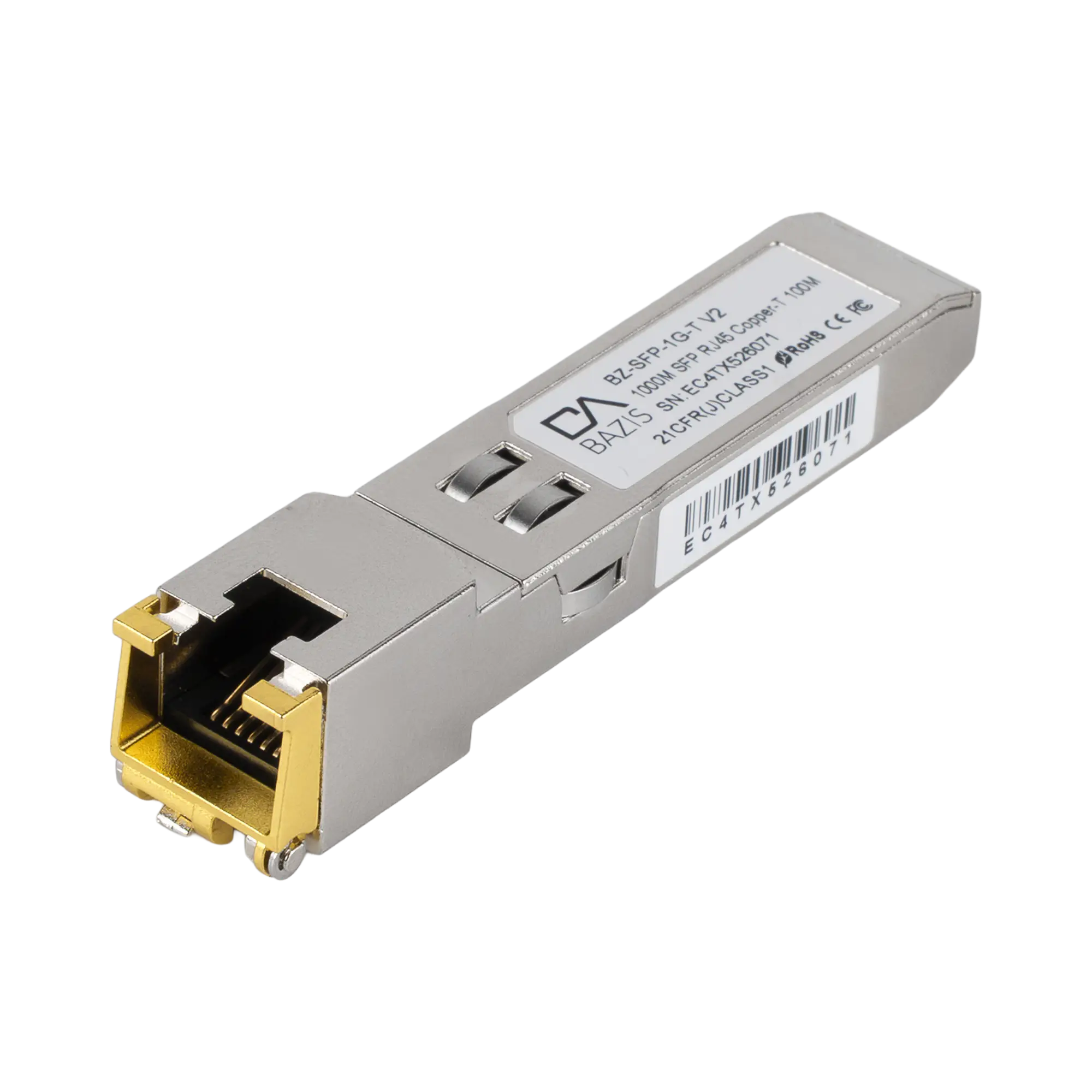 Модуль SFP, 1Gb, дальность до 100 м, RJ45