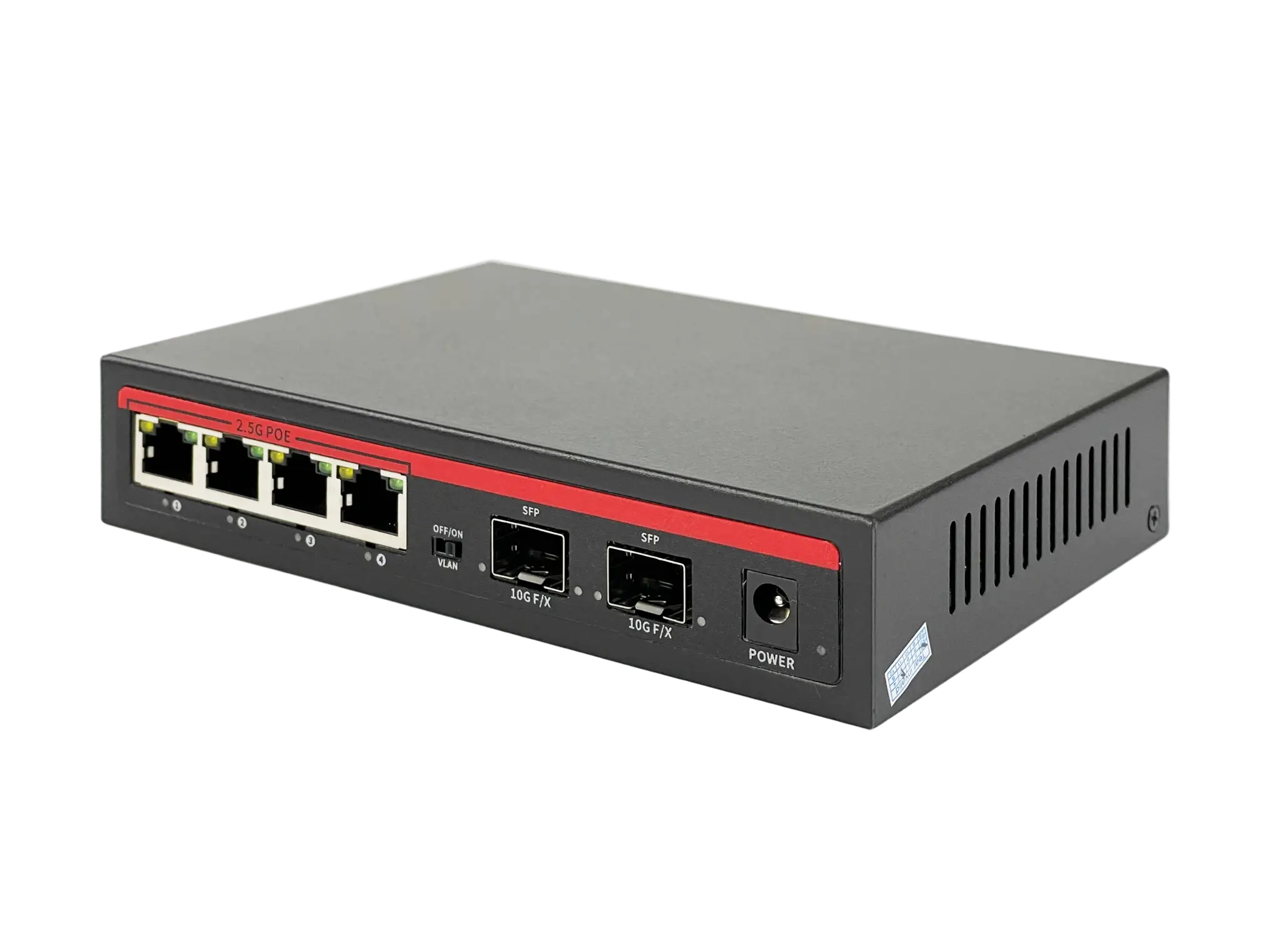 Коммутатор BZ-SW-UG-4EP2X, 4 порта 2.5Гбит/с, 2 порта SFP+ 10Гбит/с, PoE