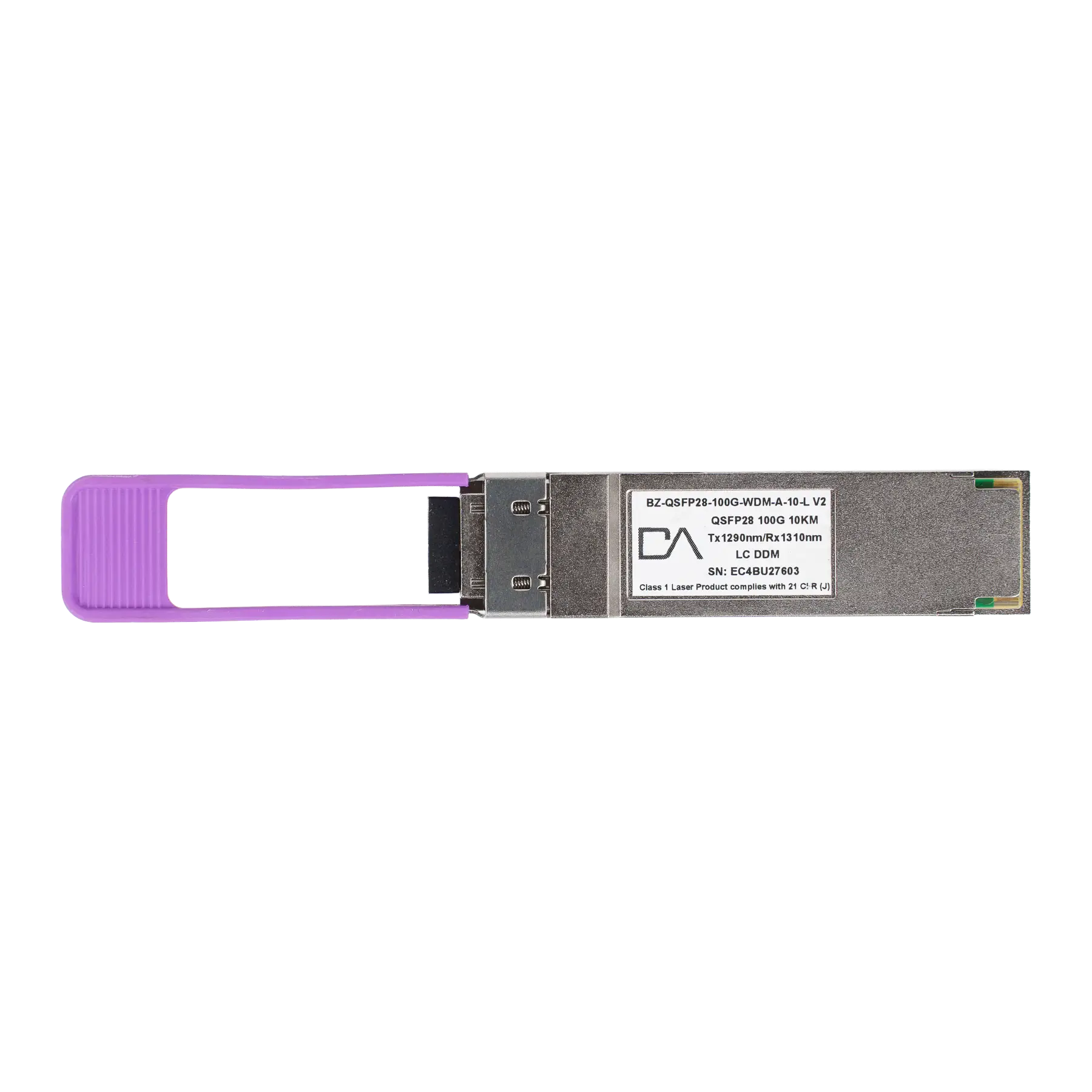 Модуль QSFP28 WDM ER, 100Gb, дальность 10 км, 1330 нм, LC, V2