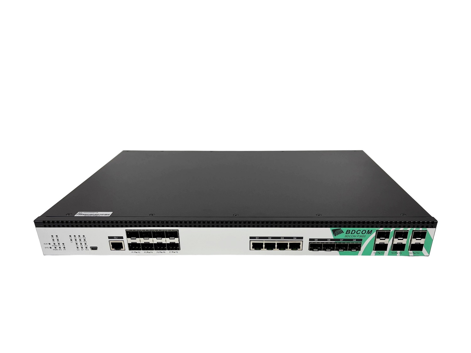 Оптический линейный терминал OLT EPON BDCOM P3600-08E-2DC, 8 портов EPON, 6 портов SFP+, 2DC