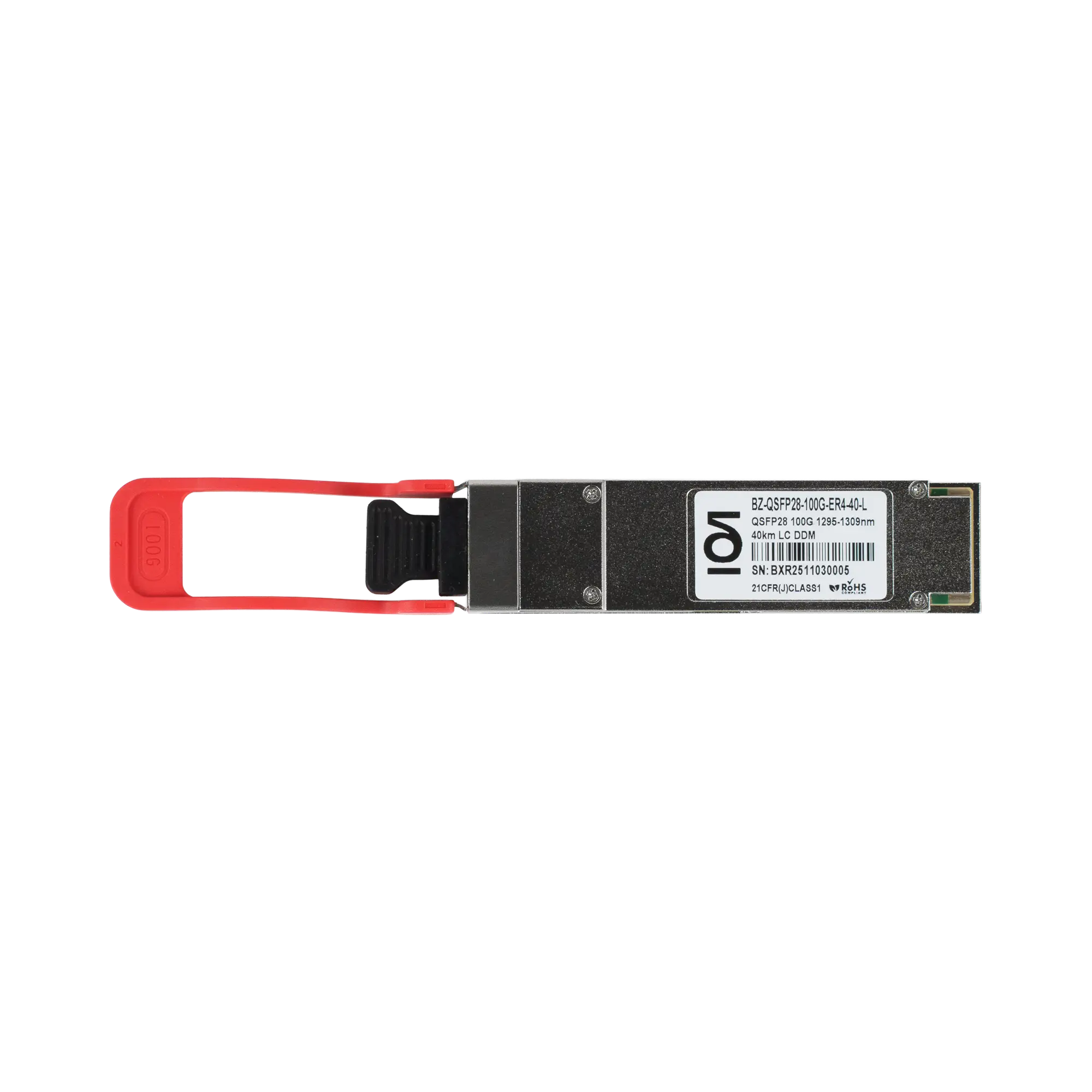 Модуль QSFP28, 100Gb, дальность 40 км, 1310 нм, 2LC, ER4