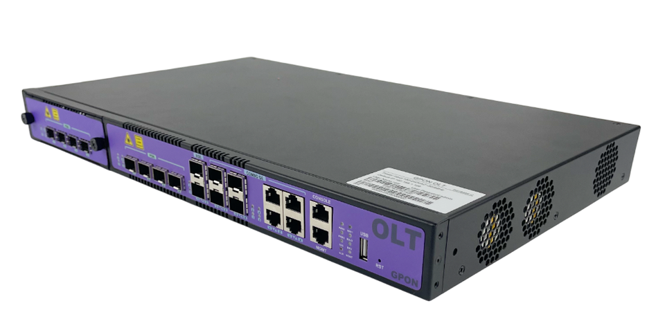 Оптический линейный терминал OLT GPON C-DATA FD1608E-C1-2AC, 4+4 порта GPON, 2AC