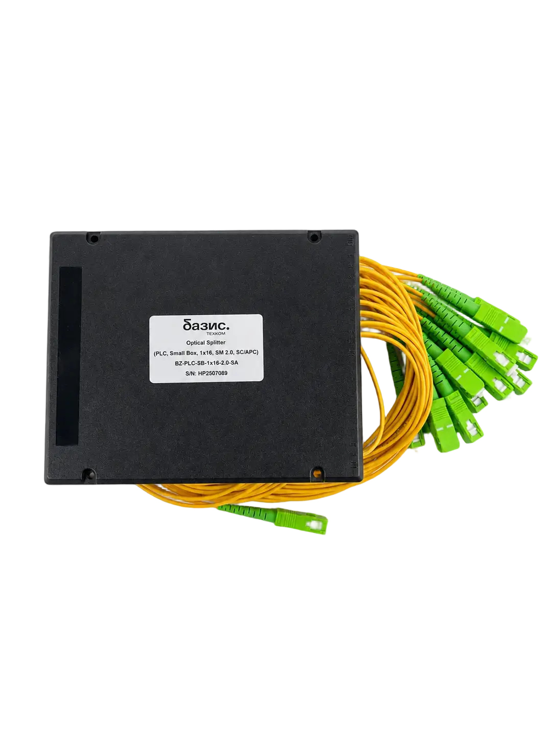 Сплиттер оптический BZ-PLC-SB-1x16-2.0-SA (PLC, Small Box, 1x16, SM 2.0, SC/APC)