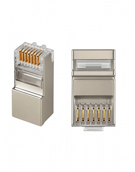 Коннектор RJ45, FTP5e, экранированный, 100 шт.