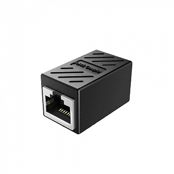 Соединительный модуль RJ-45 (8p8c) на RJ45 (черный)