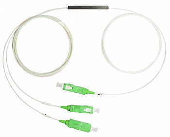 Сплиттер оптический BZ-PLC-T-1x2-0.9-SA (PLC, Steel tube, 1x2, SM 0.9, SC/APC)