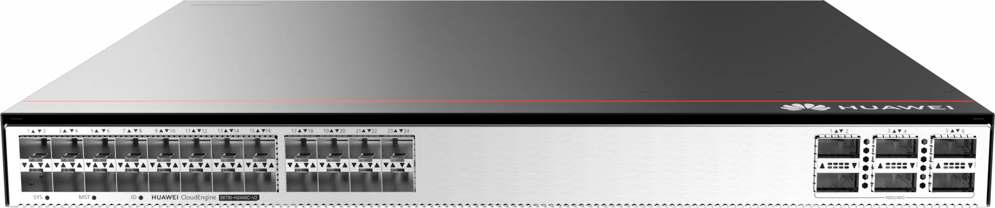 Коммутатор Huawei S6730-H24X6C, 24*10G SFP+, 6*40/100G QSFP+/QSFP28, без БП