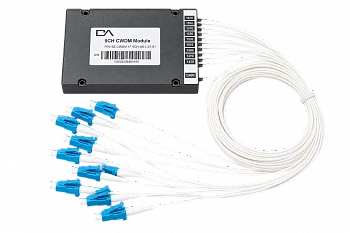 Мультиплексор/демультиплексор CWDM, одноволоконный, 9 каналов 1270-1610 нм, в ABS корпусе